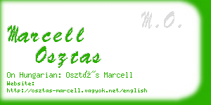 marcell osztas business card